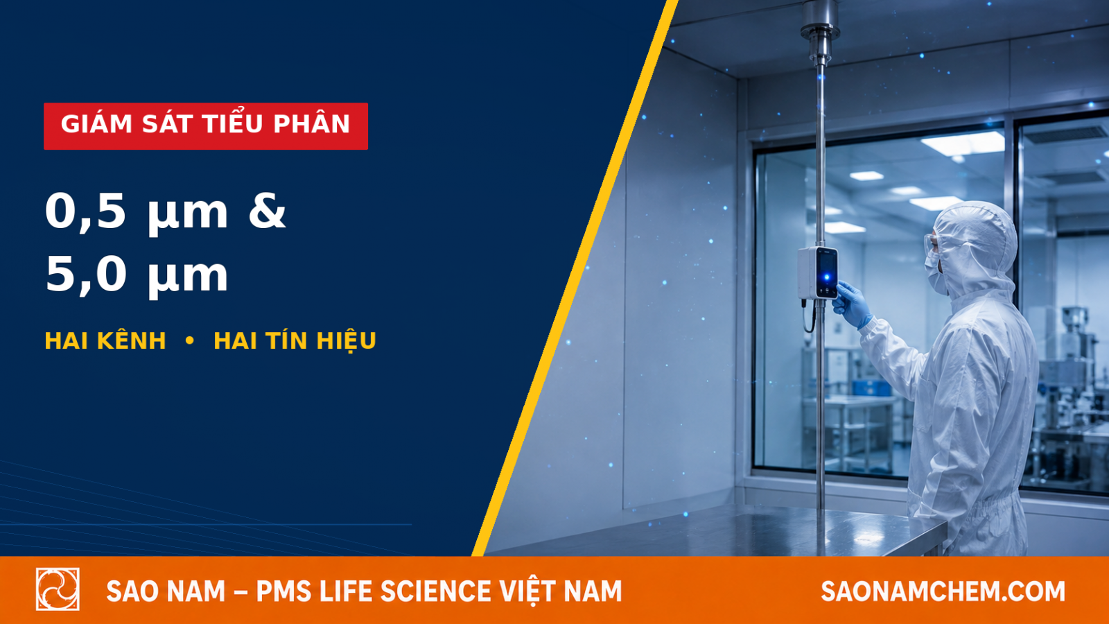 Hạt 0,5 µm và 5,0 µm trong giám sát phòng sạch dược