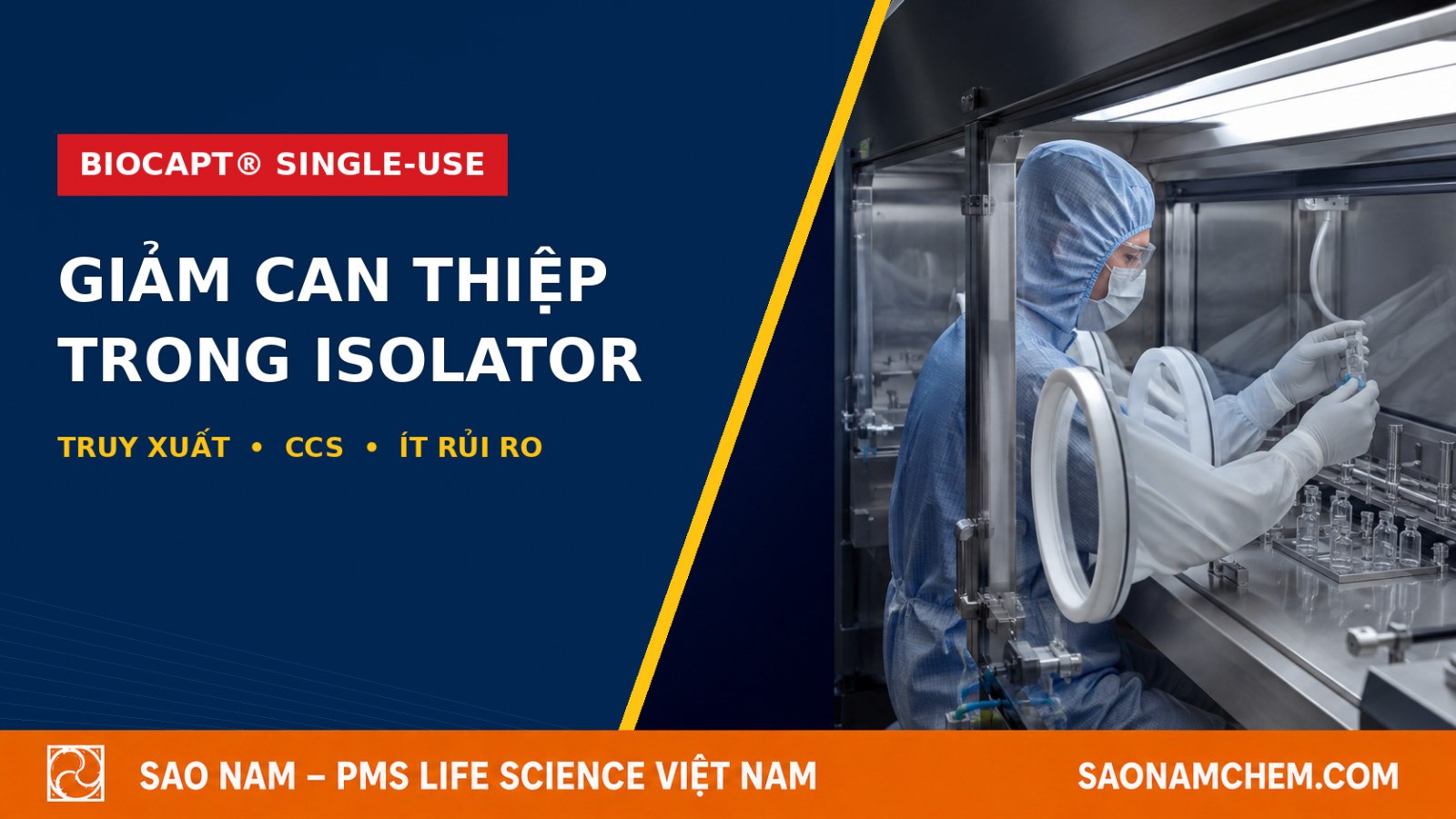 BioCapt Single-Use lấy mẫu vi sinh trong isolator và RABS