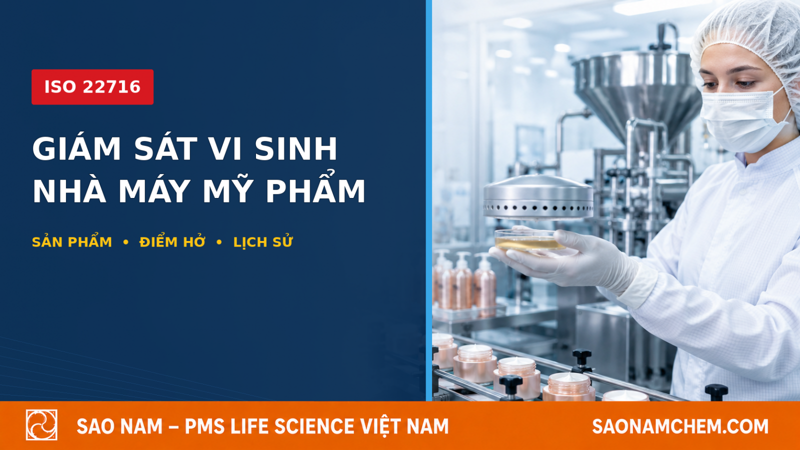 Lấy mẫu vi sinh không khí chủ động trong nhà máy mỹ phẩm