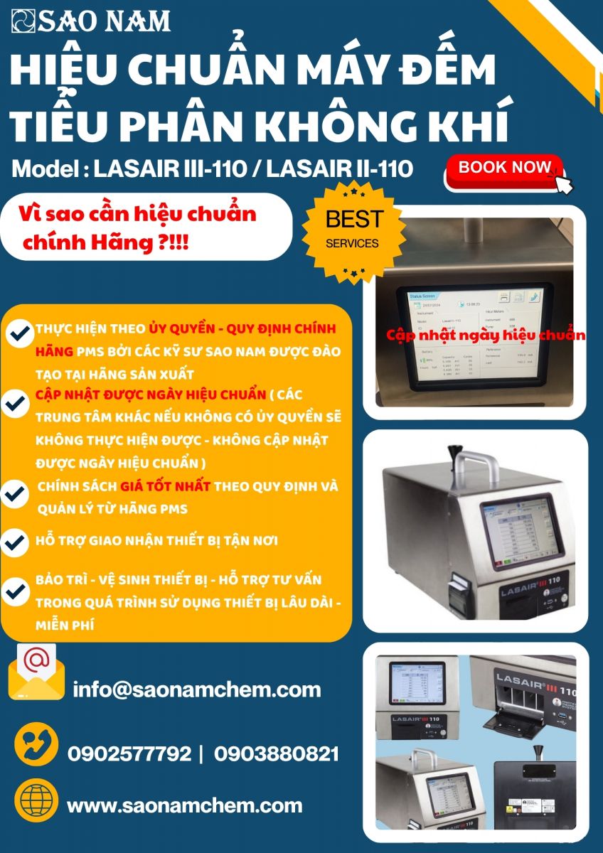 hiệu chuẩn LASAIR III -110 SAO NAM 