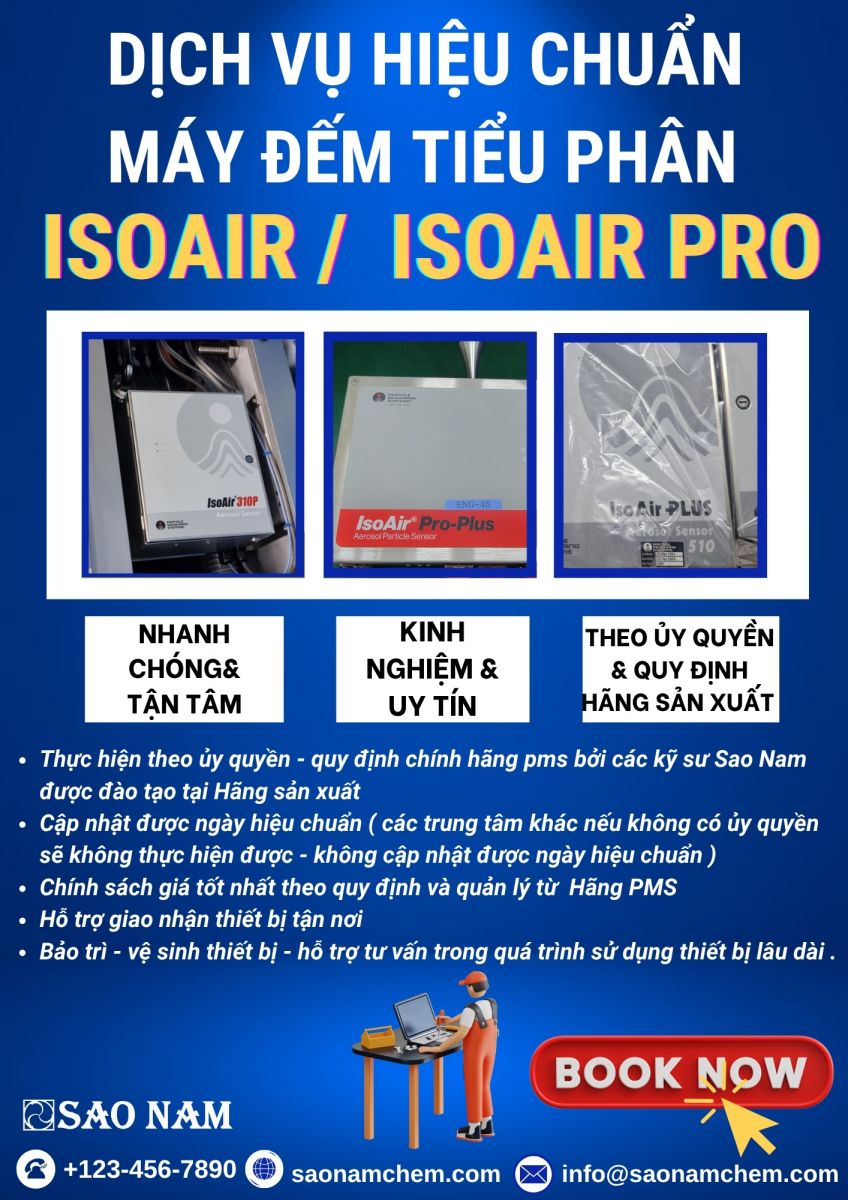 Hiệu chuẩn máy đếm tiểu phân ISOAIR - ISOAIR PRO