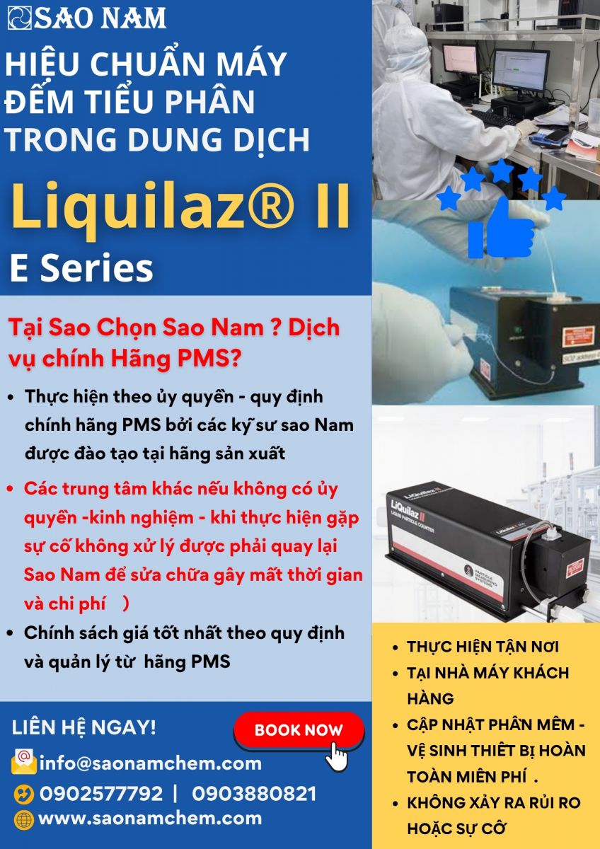 hiệu chuẩn máy đếm tiểu phân LIQUILAZ 