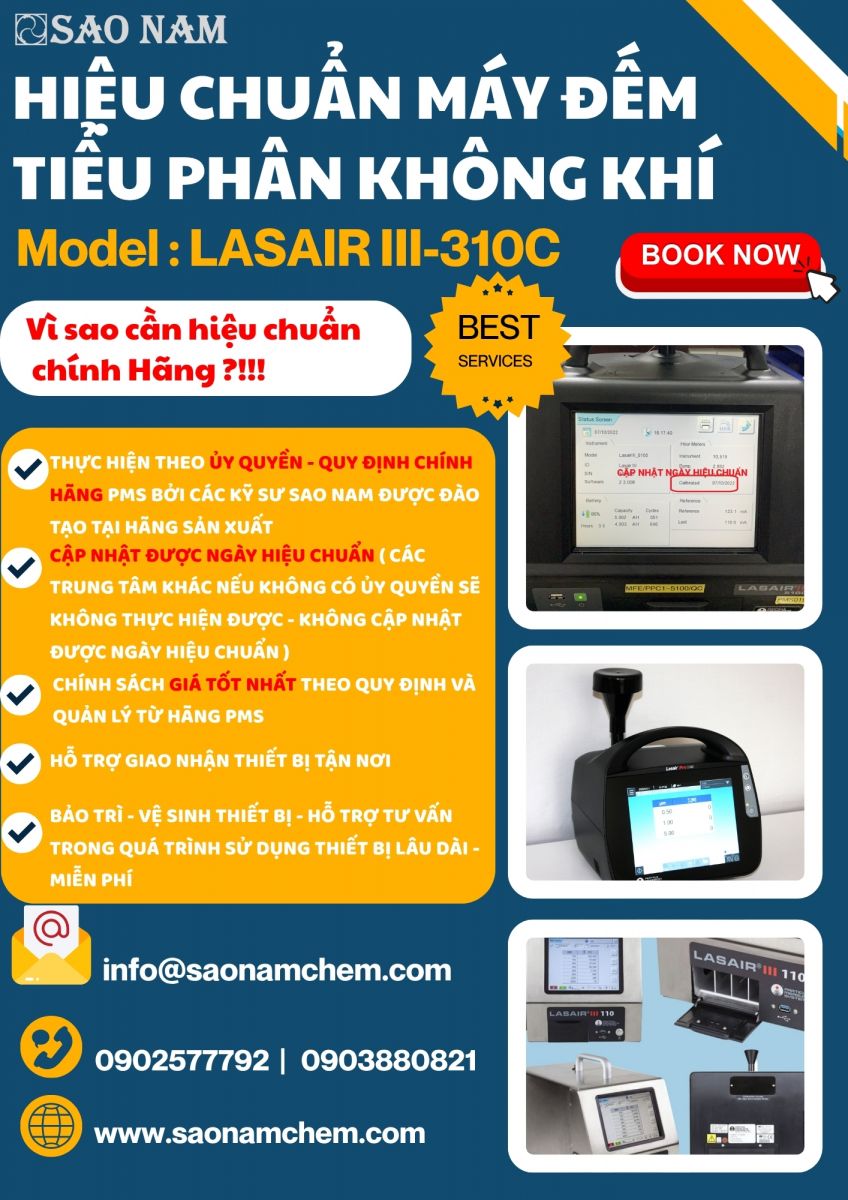 DỊCH VỤ HIỆU CHUẨN LASAIR III 310C