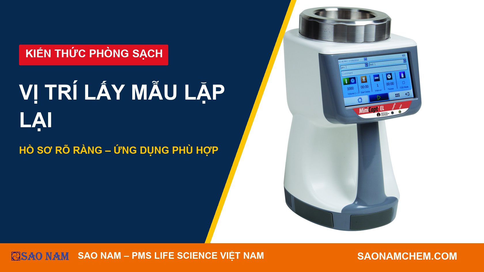 Giá gá MiniCapt EL: cố định vị trí lấy mẫu lặp lại mà vẫn dễ vệ sinh