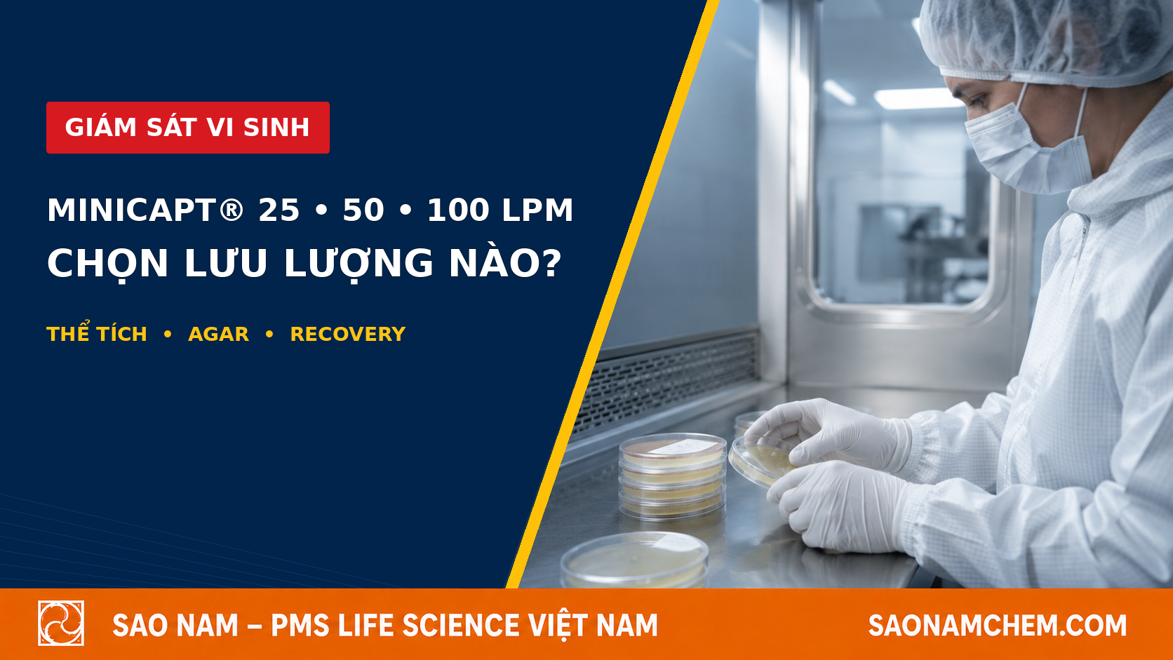 MiniCapt 25, 50 hay 100 LPM: chọn lưu lượng mà không làm khô bề mặt thạch