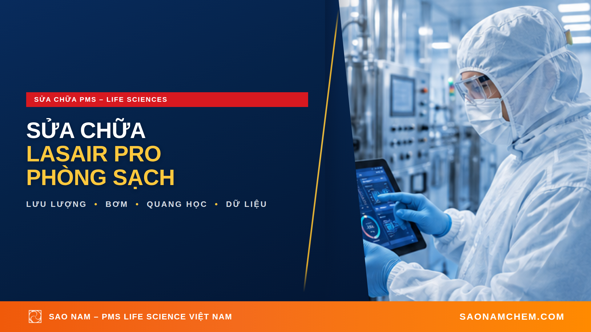 Sửa chữa Lasair Pro cho phòng sạch dược phẩm