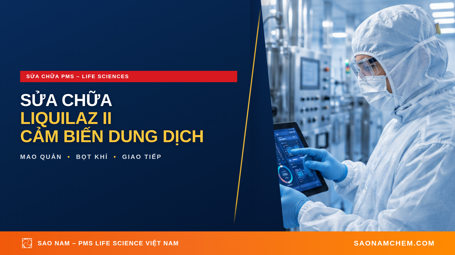 Sửa chữa LiQuilaz II – cảm biến tiểu phân dung dịch