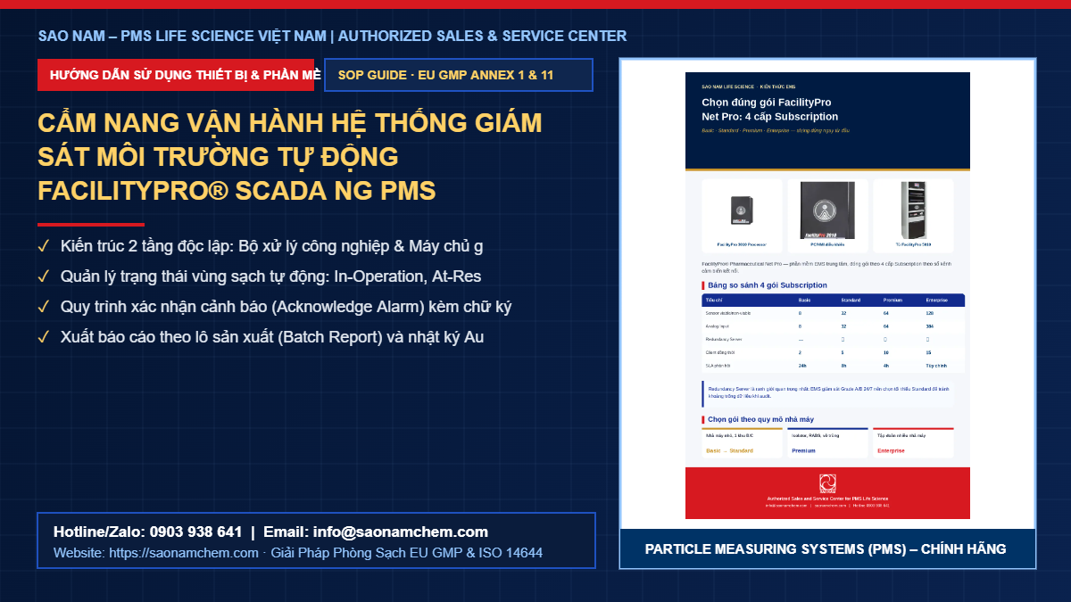 Cẩm Nang Vận Hành Hệ Thống Giám Sát Môi Trường Tự Động FacilityPro® SCADA NG PMS