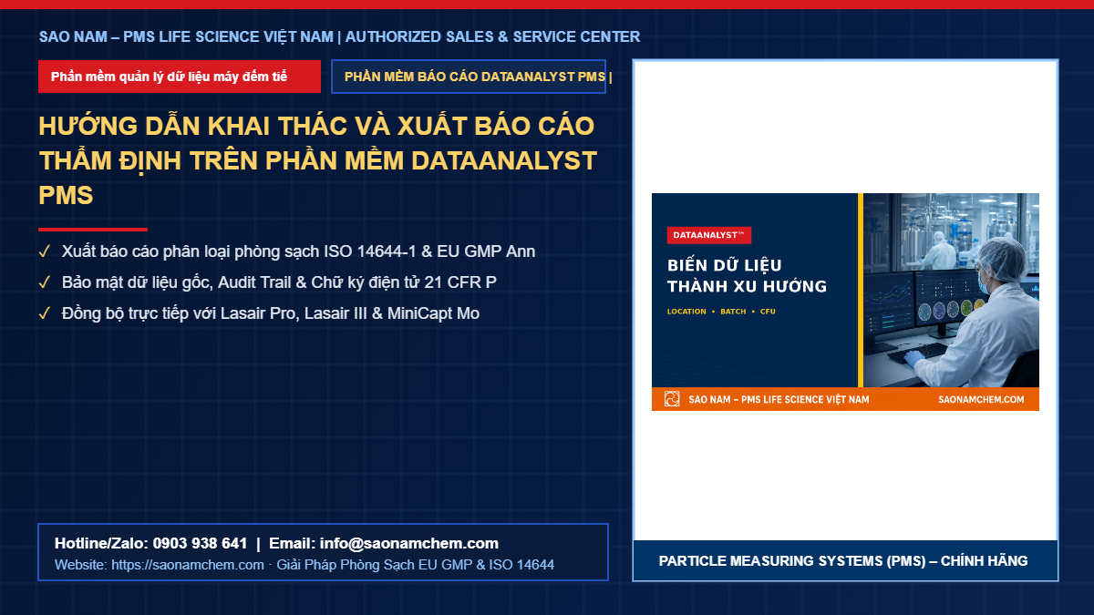 Hướng dẫn khai thác và xuất báo cáo thẩm định trên phần mềm DataAnalyst PMS
