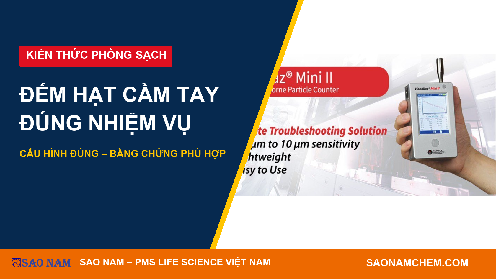 Máy đếm hạt cầm tay: chọn đúng nhiệm vụ kiểm tra phòng sạch