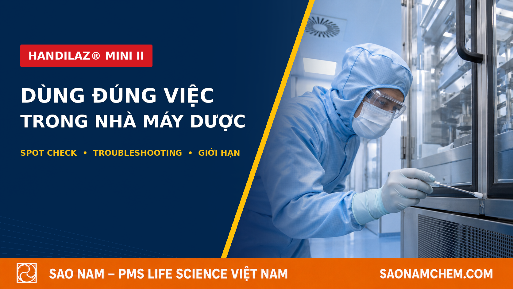 HandiLaz Mini II trong nhà máy dược: khảo sát nhanh và giới hạn sử dụng