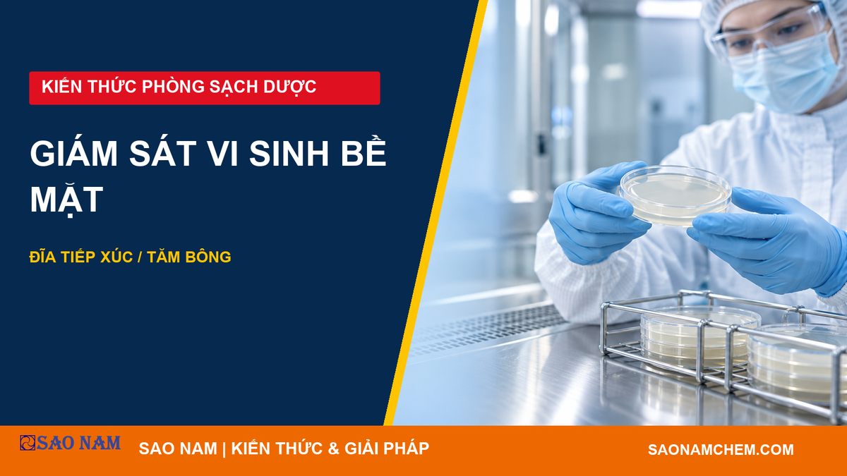 Giám sát vi sinh bề mặt: chọn đĩa tiếp xúc, tăm bông và lấy mẫu găng tay
