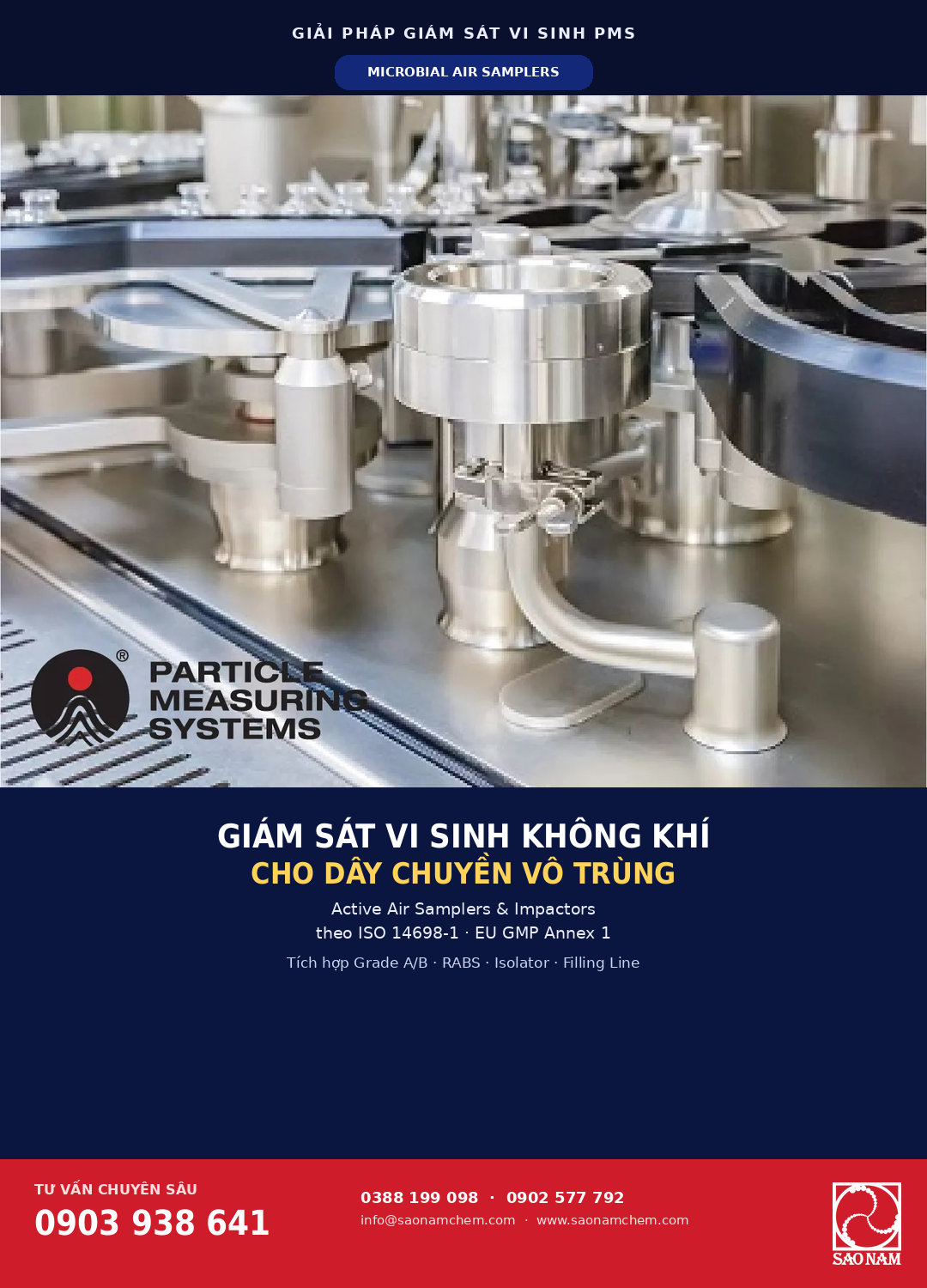 Giám sát vi sinh không khí cho dây chuyền vô trùng
