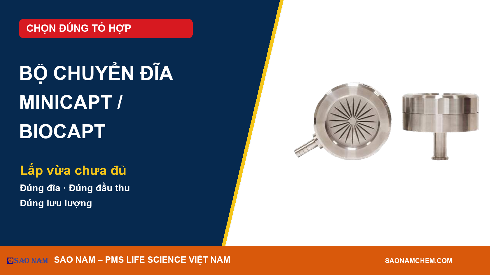 Bộ chuyển đĩa MiniCapt/BioCapt: xác nhận tương thích trước khi chọn phụ kiện