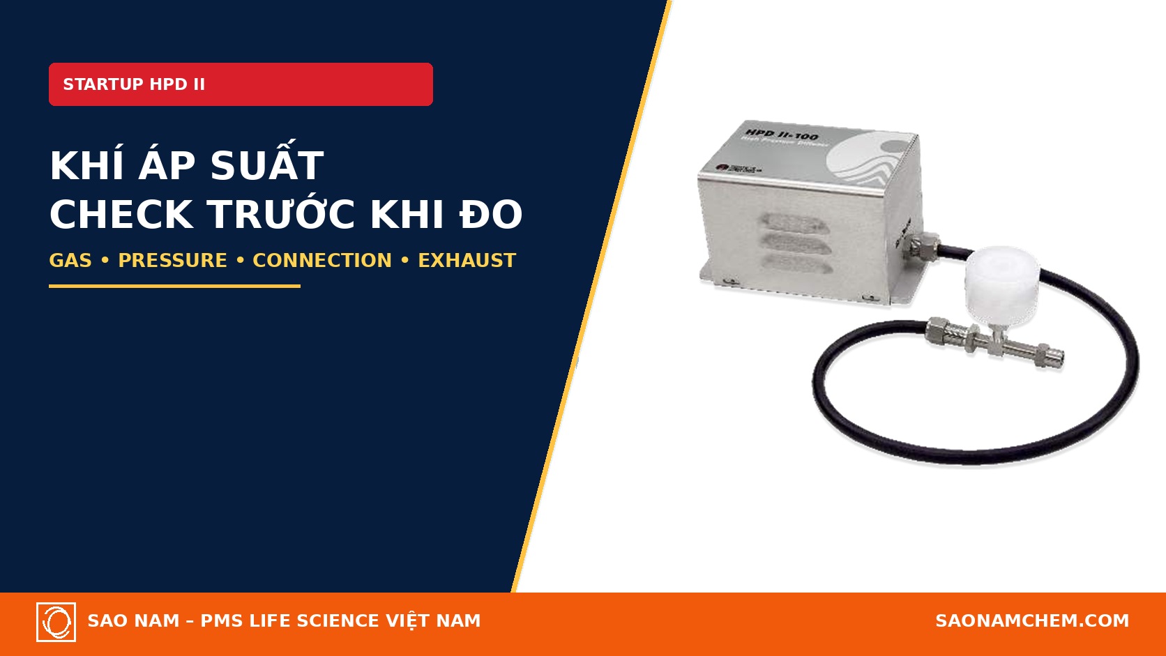 HPD II trước phép đo khí nén: bảng kiểm cấu hình và trạng thái sẵn sàng