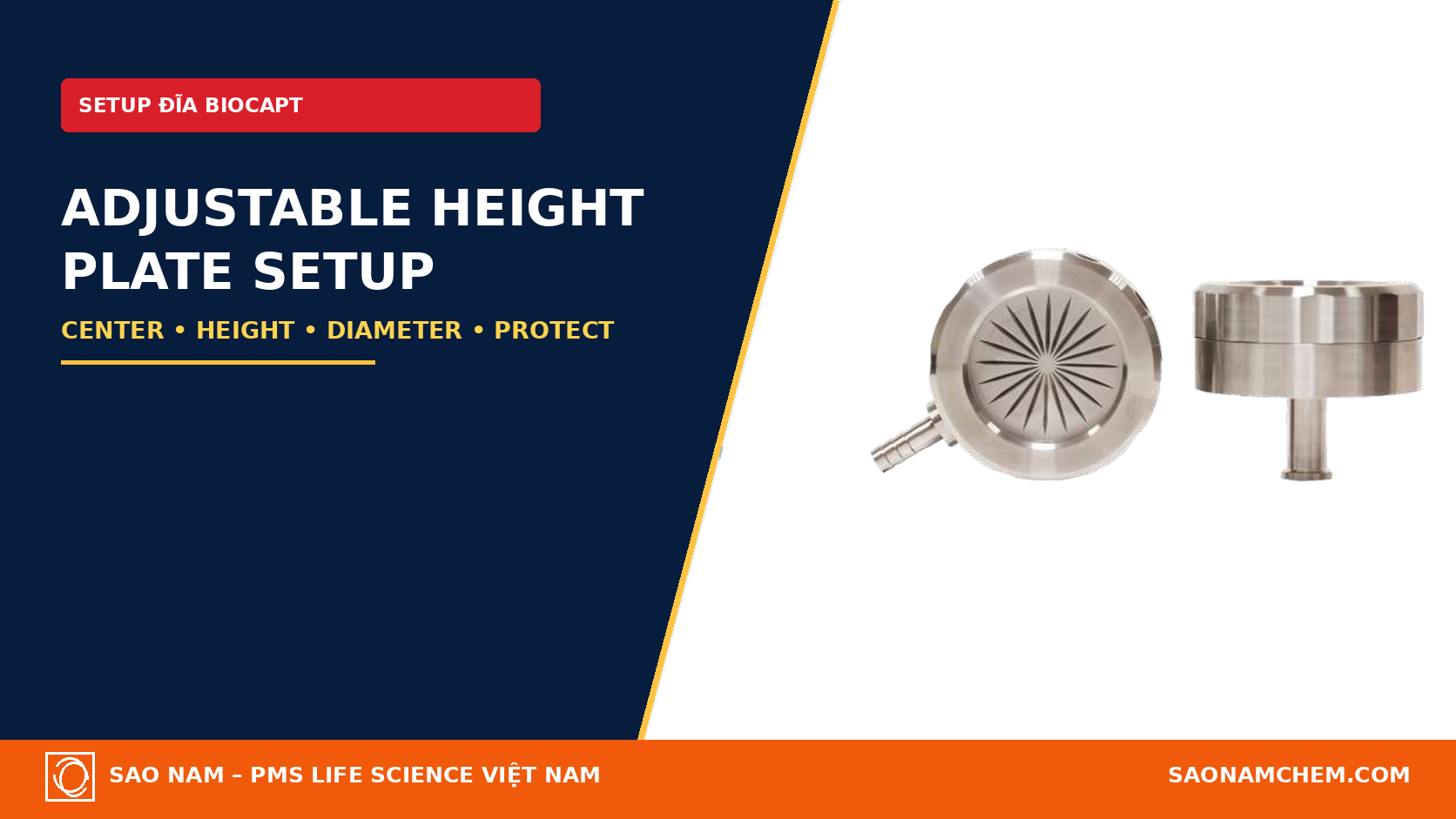 BioCapt Adjustable Height: kiểm tra đĩa, định tâm và chiều cao môi trường