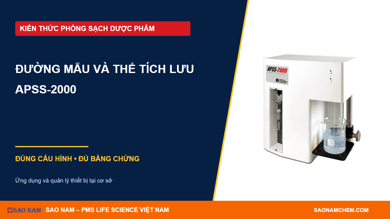 Đường mẫu APSS-2000: đánh giá thể tích lưu, xả rửa và mang mẫu sang lần thử sau