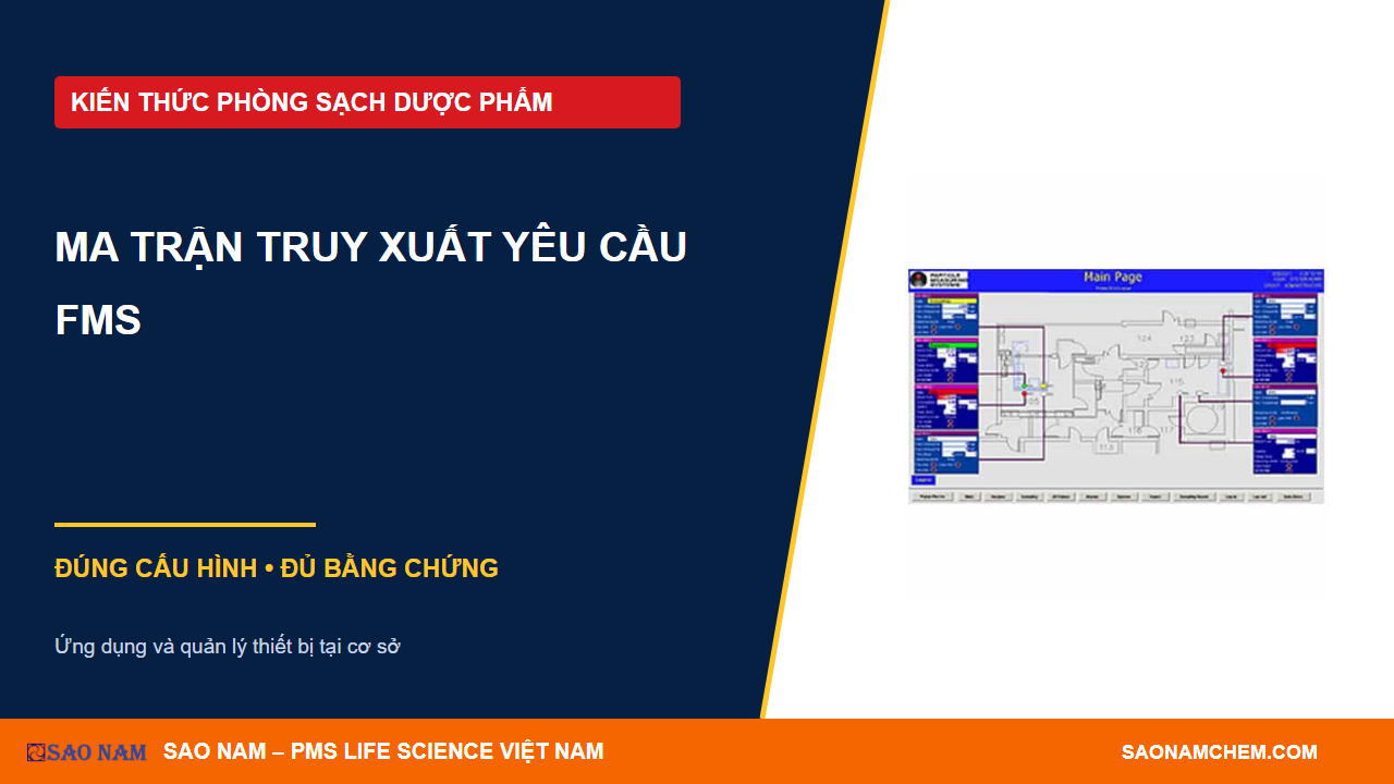 Ma trận truy xuất yêu cầu cho thẩm định FMS: nối yêu cầu với bằng chứng