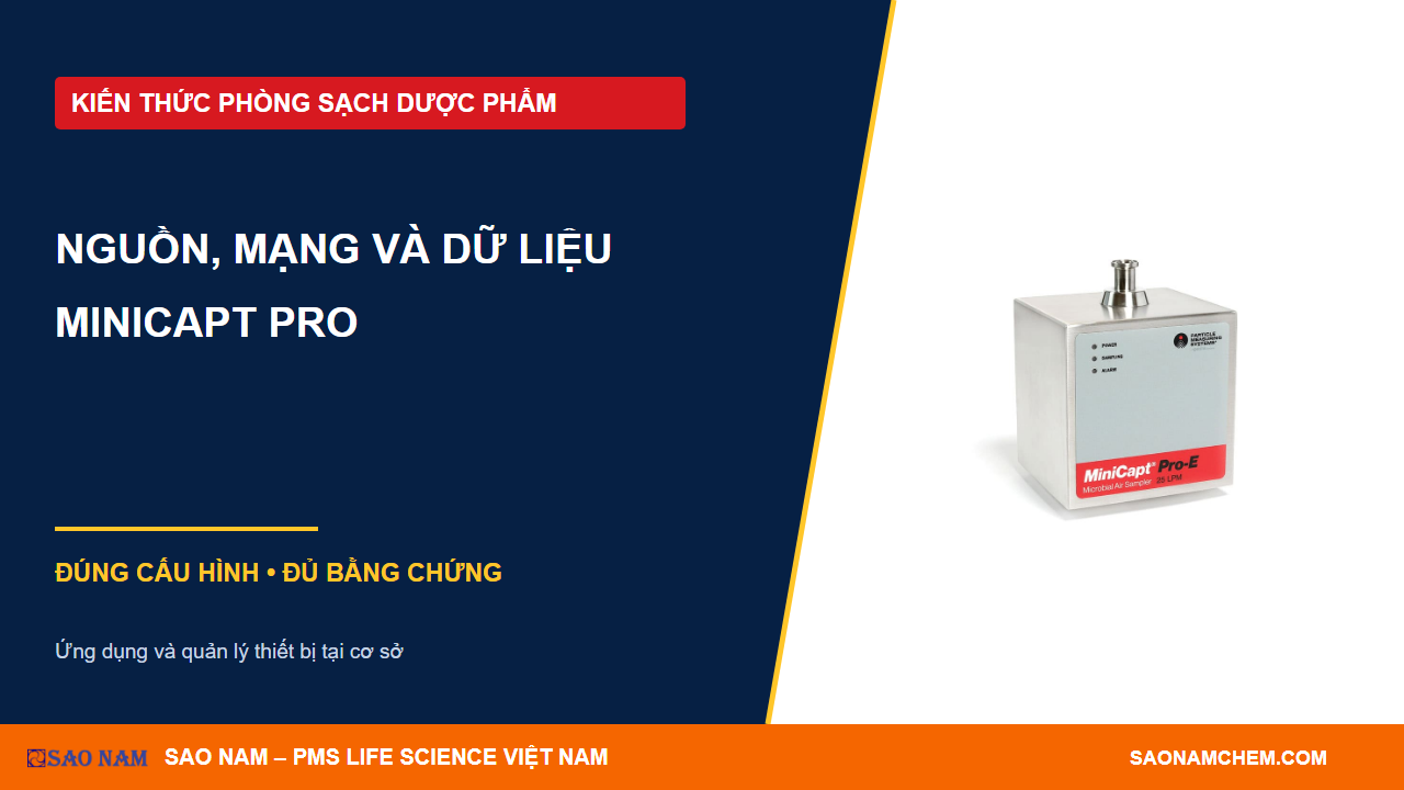 MiniCapt Pro: lập yêu cầu nguồn, mạng và dữ liệu trước khi chốt cấu hình