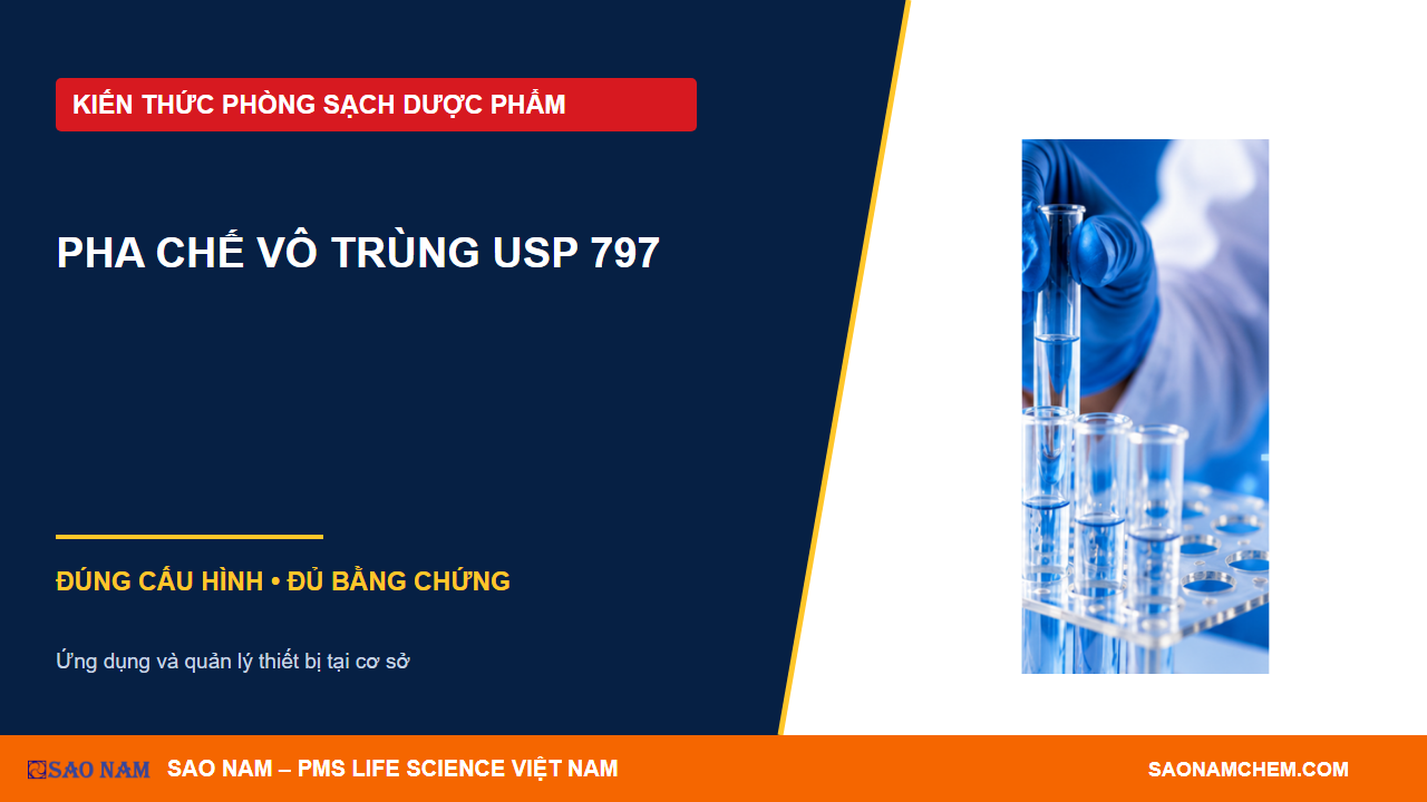 USP <797>: tổ chức kiểm soát môi trường trong pha chế vô trùng